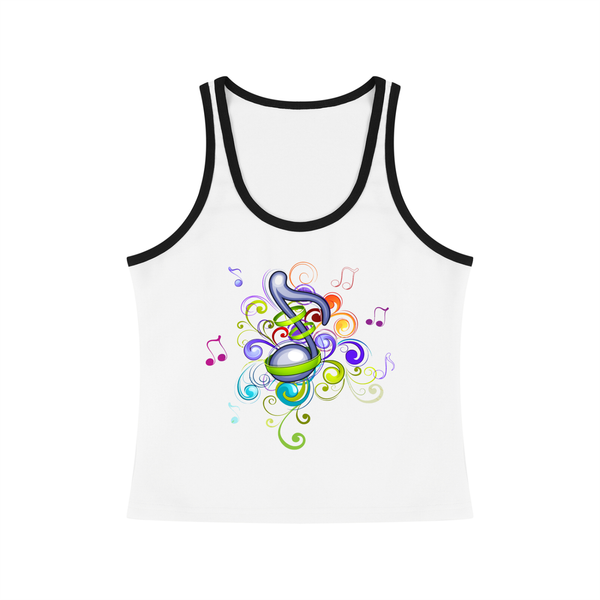 Music in the Air Women's Color Block Cropped Tank Top