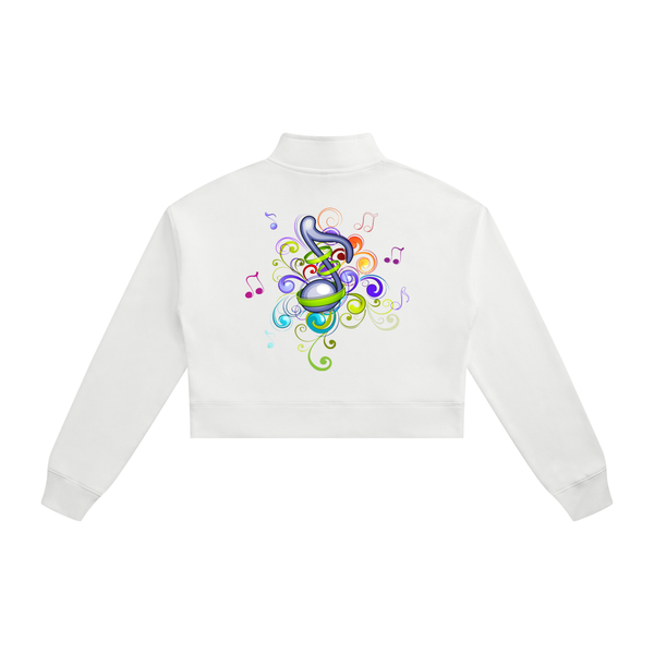 Music in the Air Women’s Cropped Quarter-Zip Sweatshirt
