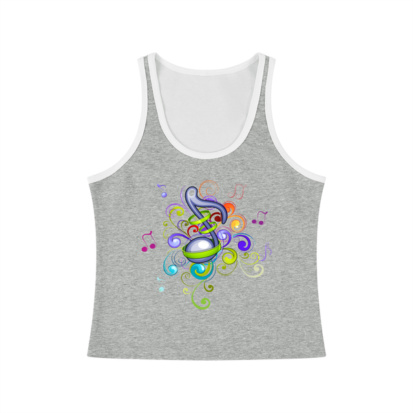 Music in the Air Women's Color Block Cropped Tank Top