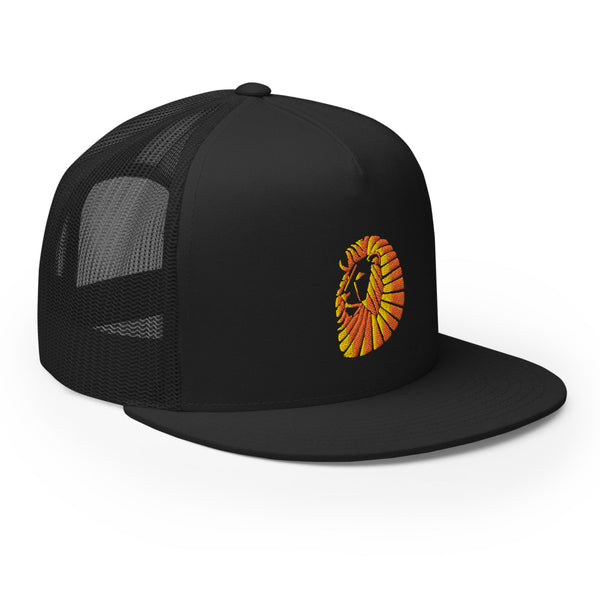 Sunset Lion Trucker Cap