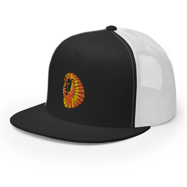 Sunset Lion Trucker Cap