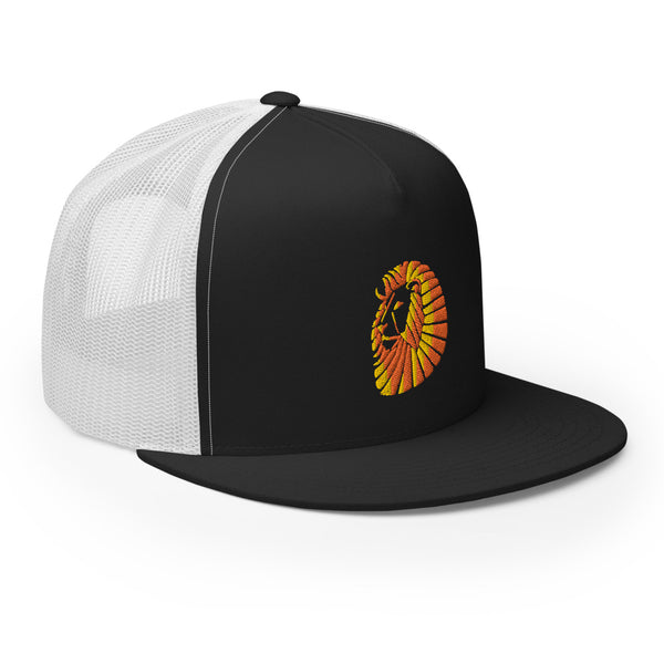 Sunset Lion Trucker Cap