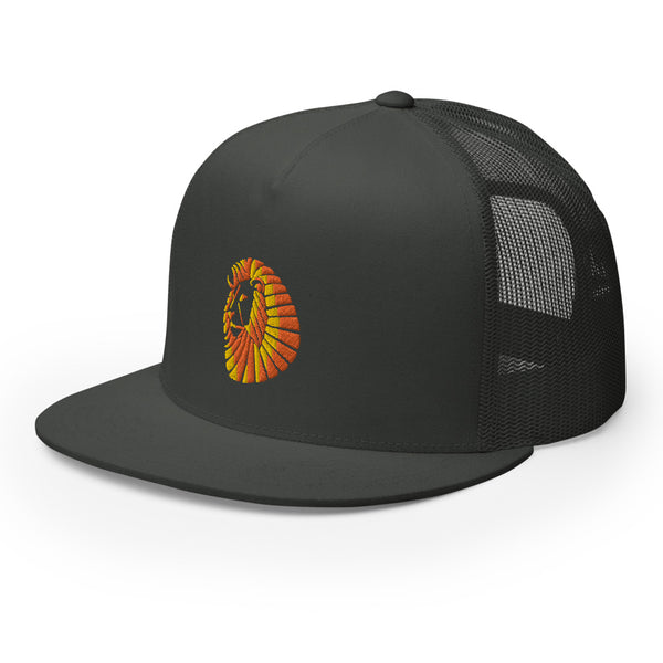 Sunset Lion Trucker Cap