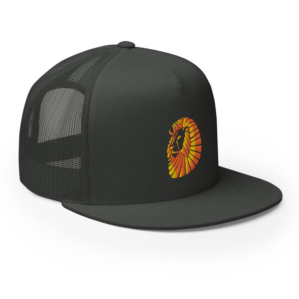 Sunset Lion Trucker Cap