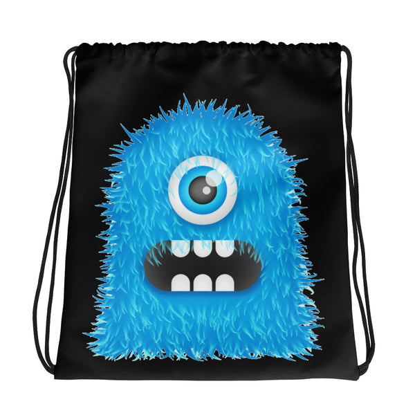 Monster Blue Drawstring bag