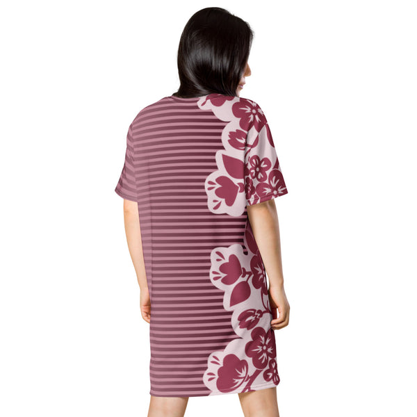 Flower Strips T-shirt dress