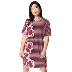 Flower Strips T-shirt dress