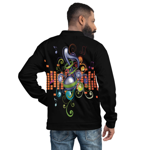 Music Vibe Unisex Bomber Jacket M - Black