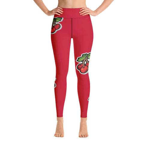 Red Cherries Yoga Leggings