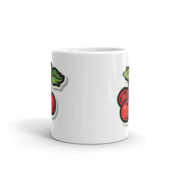 Cherries White glossy mug