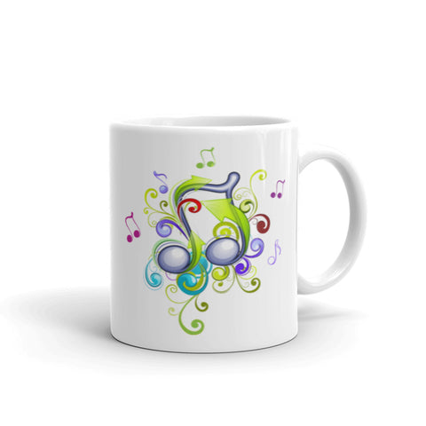 Music in Color White glossy mug