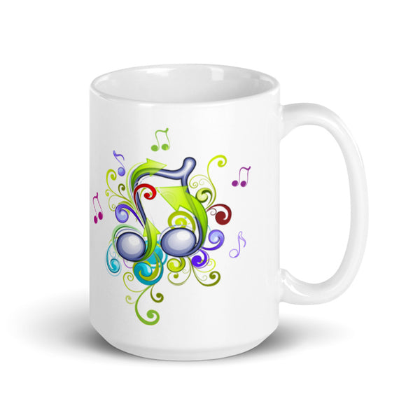 Music in Color White glossy mug