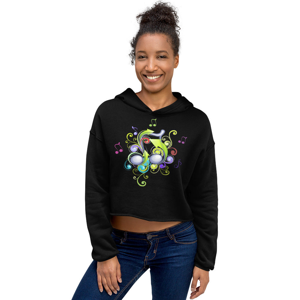 Music in Color Crop Hoodie