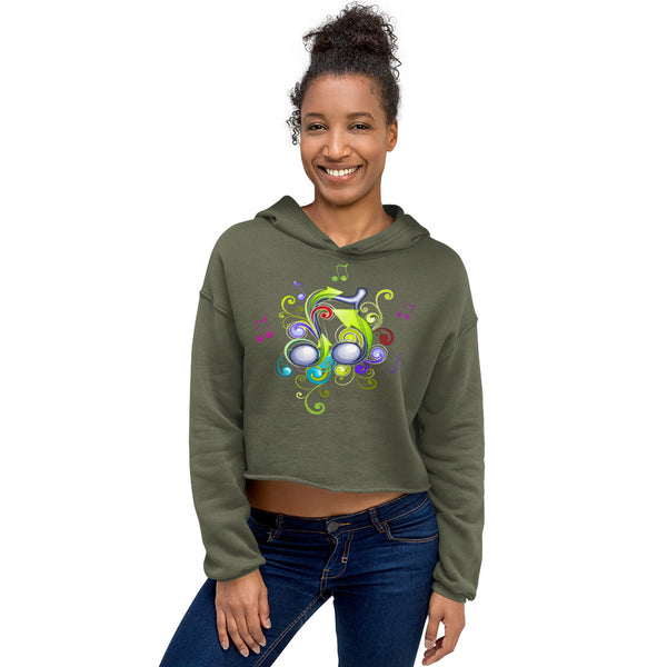 Music in Color Crop Hoodie