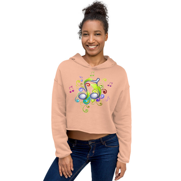 Music in Color Crop Hoodie