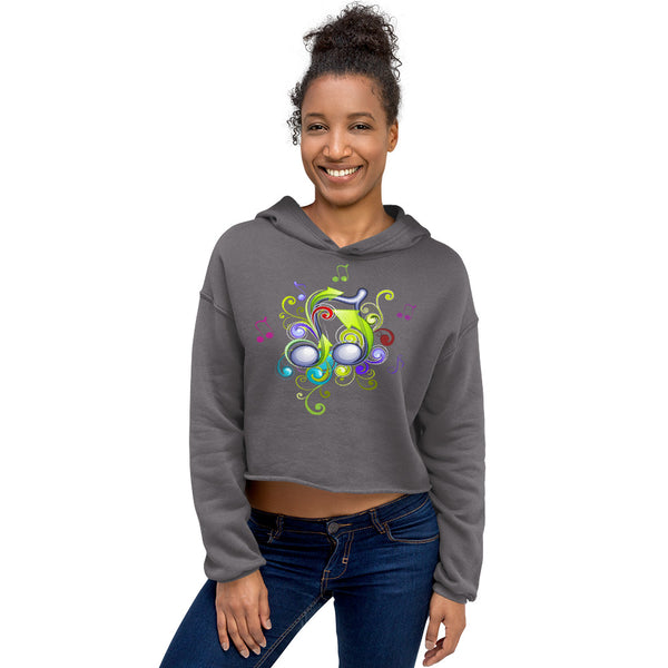 Music in Color Crop Hoodie