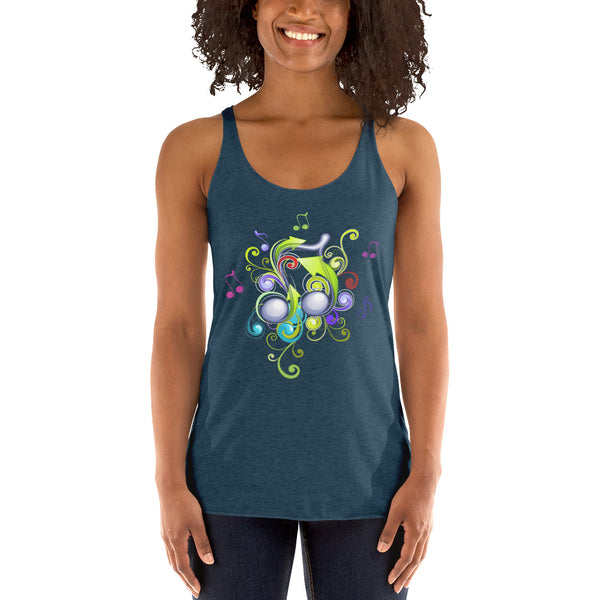 Music in Color Women's Racerback Tank