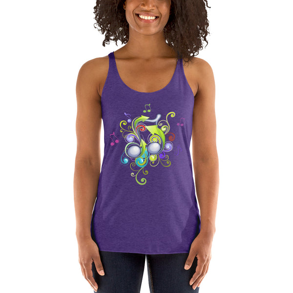 Music in Color Women's Racerback Tank